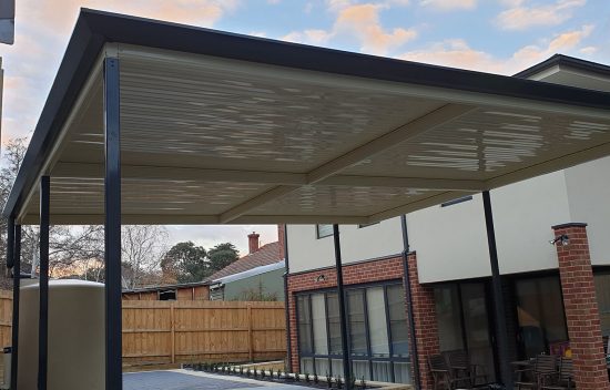 Freestanding carport roof